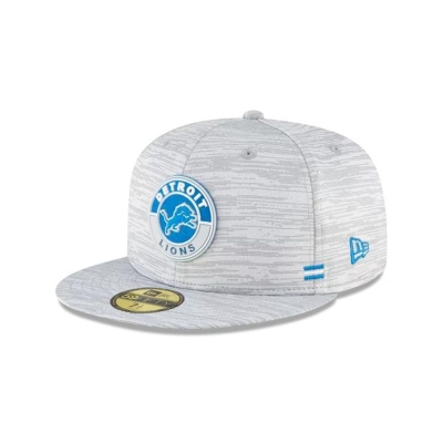 Detroit Lions Gorra | New Era Official NFL Fall Sideline 59fifty Fitted Cap Mexico - Grises